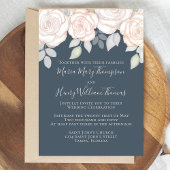 Grüne Elegante Wasserfarbe Rustikale Blumengrau Einladung