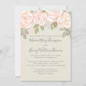 Grüne Elegante Wasserfarbe Rustikale Blumenpracht Einladung (Vorderseite)