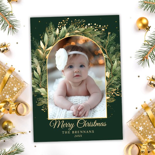 Grüne Elegante Weihnachten 1 Foto Botanische Moder