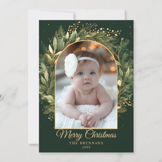 Grüne Elegante Weihnachten 1 Foto Botanische Moder (Vorderseite)
