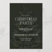 Grüne elegante Weihnachtsfeier Einladung (Vorderseite)