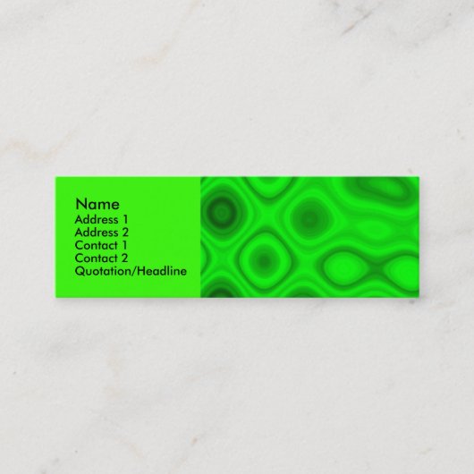 Grüne Elektrizität II - Vorlage Mini Visitenkarte (Vorderseite)