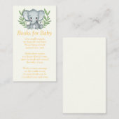 Grüne Elephant Baby Duschbücher für Baby Begleitkarte (Vorne/Hinten)