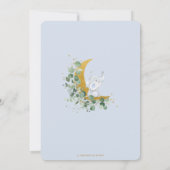 Grüne Elephant Moon Sweet Baby Boy Dusche Einladung (Rückseite)