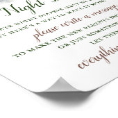 Grüne Elephant Spätabenteuer Zeichen Poster (Ecke)