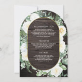 Grüne Elfenbeinblume Alles in einem Wald-Arch-Hoch Einladung (Rückseite)