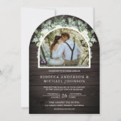 Grüne Elfenbeinblume Alles in einem Wald-Arch-Hoch Einladung (Vorderseite)