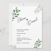 Grüne Elopement Einladung zur Hochzeit (Vorderseite)