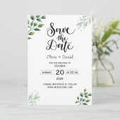 Grüne Elopement Hochzeit Einladung (Stehend Vorderseite)