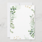 Grüne Elopement Save the Date Einladung (Rückseite)