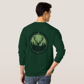 Grüne Embleme Elementartier Hirsche T - Shirt (Schwarz voll)