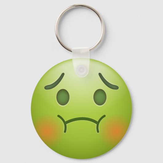 Grüne Emoji Schlüsselanhänger (Vorderseite)