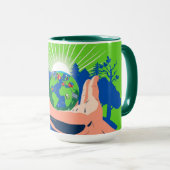 Grüne Energie für Planet Vibes Tasse (VorderseiteRechts)