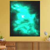 Grüne Energie Galaxie Kunstgepflegte Leinwand (Insitu (Wohnzimmer))