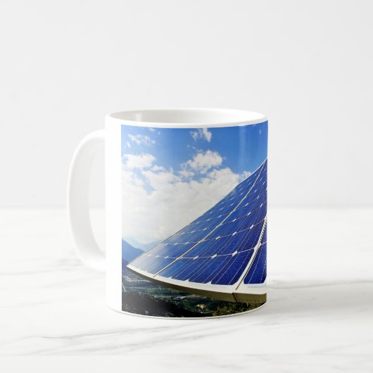 Grüne Energie-SolarPower Kaffeetasse (Vorderseite Links)