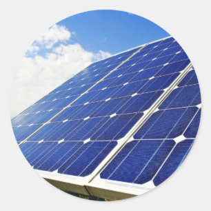 Grüne Energie-SolarPower Runder Aufkleber