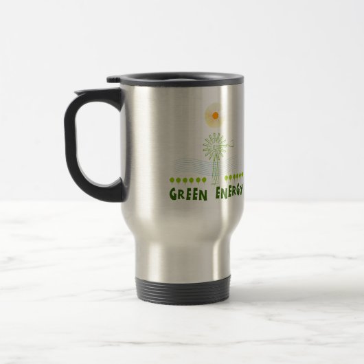Grüne Energie-Tasse Reisebecher (Links)