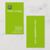 Grüne Energie-Visitenkarten Visitenkarte (Vorne/Hinten)