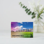 Grüne Energie-Visitenkarten Visitenkarte (Stehend Vorderseite)