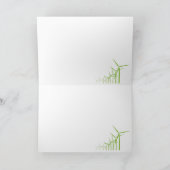 Grüne Energie-Windkraftanlage-Windmühlen-Karte Karte (Innenseite)