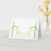 Grüne Energie-Windkraftanlage-Windmühlen-Karte Karte (Gelbe Blume)