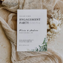 Grüne Engagement Party Hochzeit Einladung