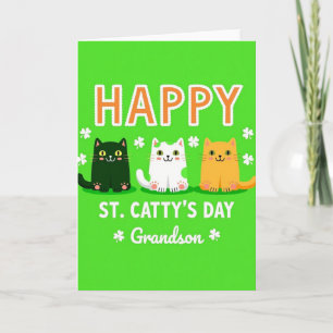 Grüne Enkelkarte mit Katzen Karte