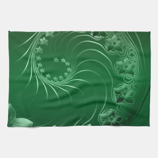 Grüne Entwurfs-Party-Schicksals-Feier Geschirrtuch (Horizontal)