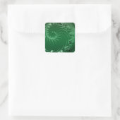 Grüne Entwurfs-Party-Schicksals-Feier Quadratischer Aufkleber (Tasche)