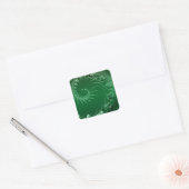 Grüne Entwurfs-Party-Schicksals-Feier Quadratischer Aufkleber (Umschlag)