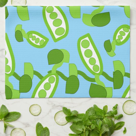 Grüne Erbsen Handtuch (Gefaltet)