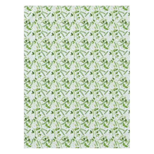 Grüne Erbsen-Tischdecke Tischdecke (Vorderseite)