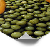 Grüne Erbsen und Karotten Poster (Ecke)