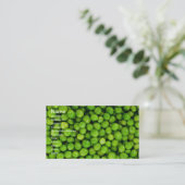Grüne Erbsen Visitenkarte (Stehend Vorderseite)