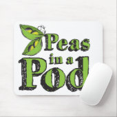 Grüne Erbsen Zeichnend Gemüse Art 2 Erbsen in eine Mousepad (Mit Mouse)