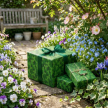 Grüne Erdbeere Verlasst Wrapping Paper