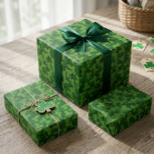 Grüne Erdbeere Verlasst Wrapping Paper Geschenkpapier