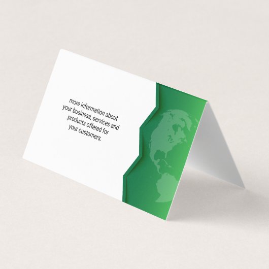 Grüne Erde | Baumsymbol Visitenkarten (Rückseite)