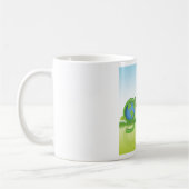 Grüne Erde Globus Öko freundliche Natur Kaffeetasse (Links)