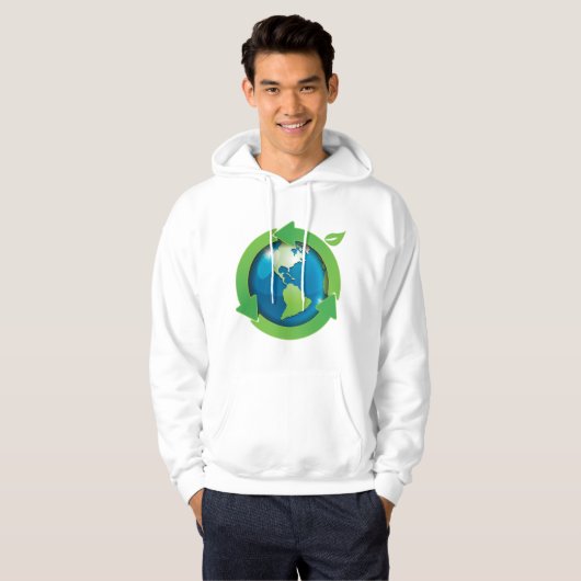 Grüne Erde Hoodie (Vorne ganz)