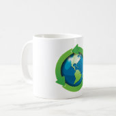 Grüne Erde Kaffeetasse (Vorderseite Links)