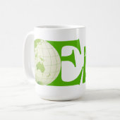 Grüne Erde Kaffeetasse (Vorderseite Links)