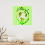 Grüne Erde Poster (Küche)