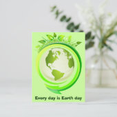 Grüne Erde Postkarte (Stehend Vorderseite)