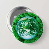 Grüne Erde - Umweltbewusstsein Button (Vorne & Hinten)