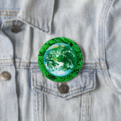 Grüne Erde - Umweltbewusstsein Button (Beispiel)