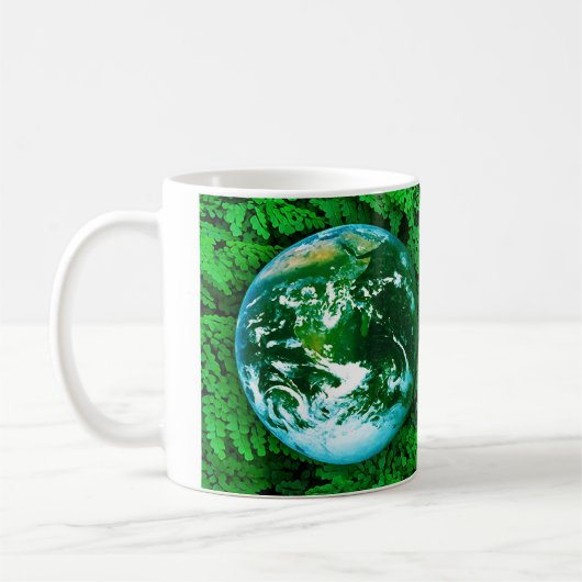 Grüne Erde - Umweltbewusstsein Kaffeetasse (Links)