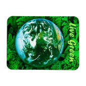 Grüne Erde - Umweltbewusstsein Magnet (Horizontal)