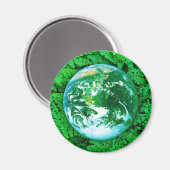 Grüne Erde - Umweltbewusstsein Magnet (Vorderseite/Rückseite)
