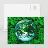 Grüne Erde - Umweltbewusstsein Postkarte (Vorne/Hinten)